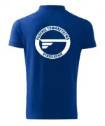 tył royal blue Polo PTS PŁOCK logo tyl