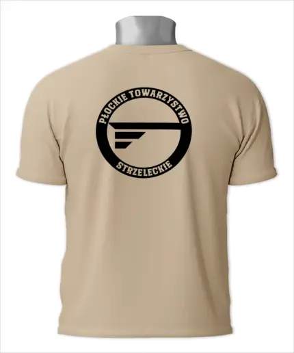tył PIASKOWY_koszulka PTS PLOCK logo tyl