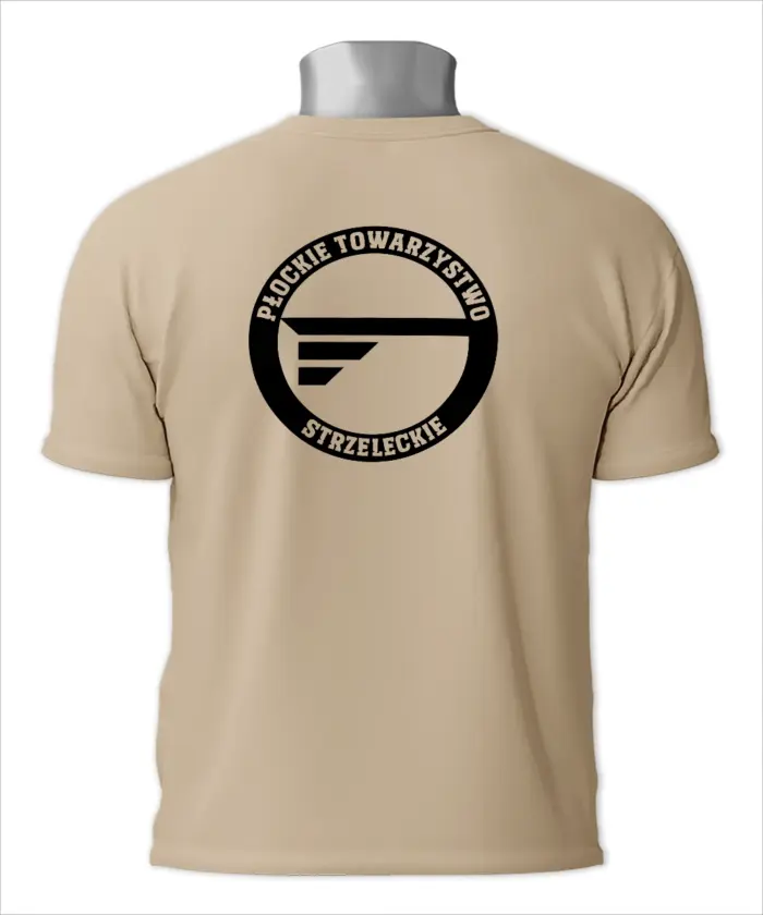 tył PIASKOWY_koszulka PTS PLOCK logo tyl