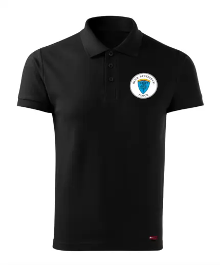 przód CZARNY Polo GROT logo przod