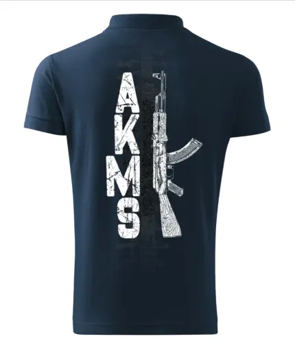 tył navy POLO GROT PŁOCK + kręgosłup AK47